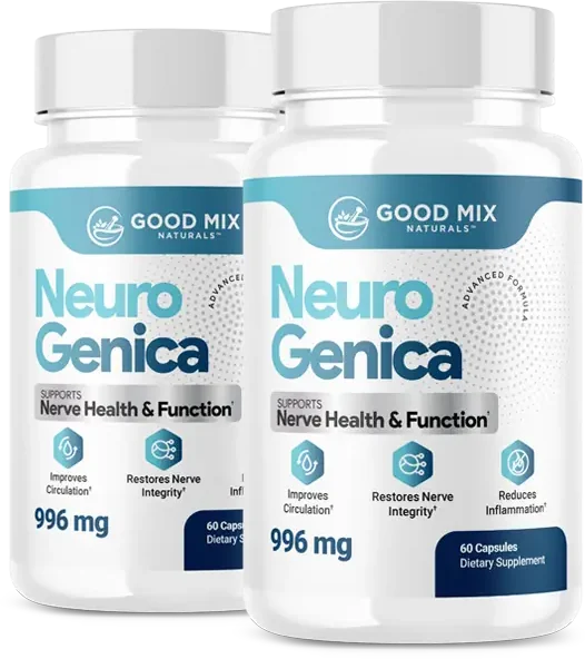 NeuroGenica nerve health support capsules two-bottle package